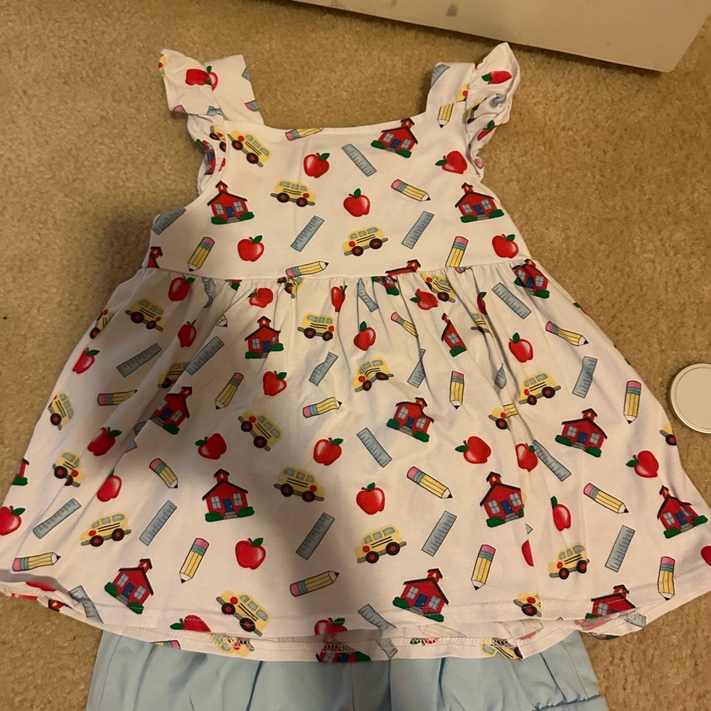 Back to school girls size 7 short set Classic Whimsy brand